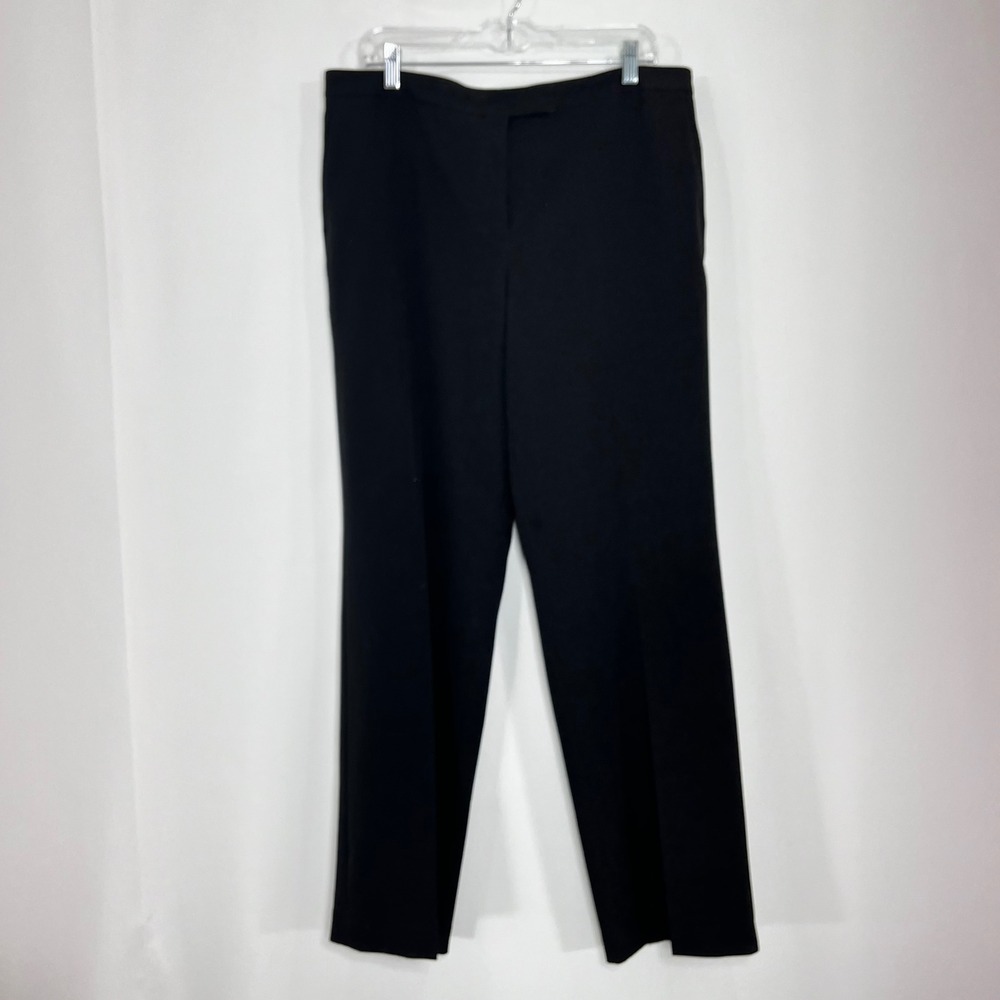 Kasper Womens Black Straight Leg Dress Pants Size 14 825MTD1172